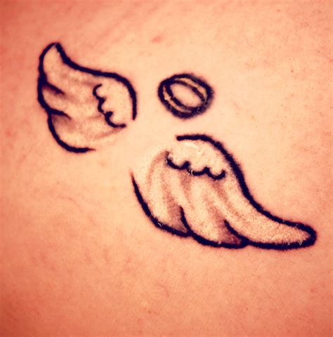 simple angel tattoo